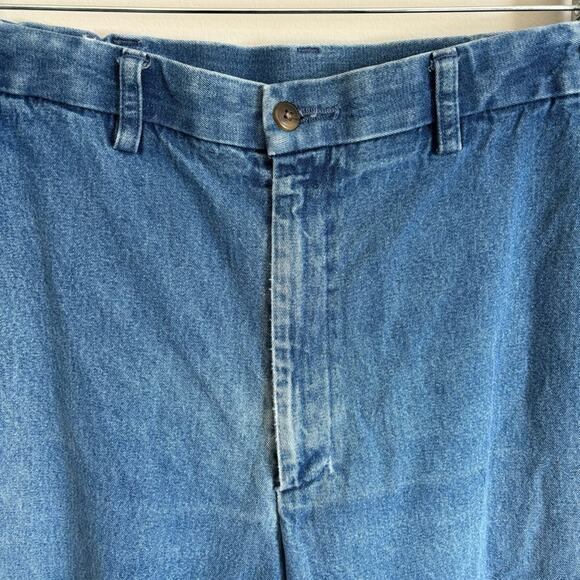 Women’s 90s Y2K Medium Wash Baggy Straight-Leg Jeans Elastic Waistband Size 38 - Picture 4 of 11